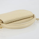 BALLY Shoulder Bag Leather 2way Ivory Gold Auth 197162A-7