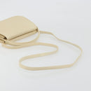 BALLY Shoulder Bag Leather 2way Ivory Gold Auth 197162A-9