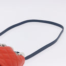CHANEL Matelasse Chain Shoulder Bag Caviar Skin 2way Red Silver CC Auth 197163M-15
