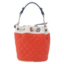 CHANEL Matelasse Chain Shoulder Bag Caviar Skin 2way Red Silver CC Auth 197163M-2