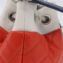 CHANEL Matelasse Chain Shoulder Bag Caviar Skin 2way Red Silver CC Auth 197163M-5
