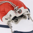 CHANEL Matelasse Chain Shoulder Bag Caviar Skin 2way Red Silver CC Auth 197163M-7