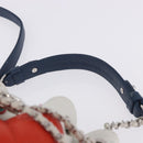 CHANEL Matelasse Chain Shoulder Bag Caviar Skin 2way Red Silver CC Auth 197163M-14
