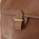 LOEWE Hand Bag Leather 2way Brown Gold Auth 197164-19