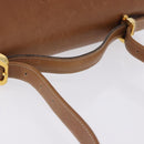 LOEWE Hand Bag Leather 2way Brown Gold Auth 197164-7