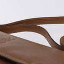 LOEWE Hand Bag Leather 2way Brown Gold Auth 197164-8