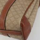 CELINE Macadam Canvas Hand Bag PVC Beige Gold Auth 197166-9