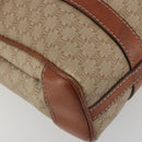 CELINE Macadam Canvas Hand Bag PVC Beige Gold Auth 197166-14
