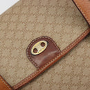CELINE Macadam Canvas Hand Bag PVC Beige Gold Auth 197166-17