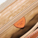 CELINE Macadam Canvas Hand Bag PVC Beige Gold Auth 197166-20