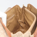 CELINE Macadam Canvas Hand Bag PVC Beige Gold Auth 197166-21