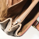 CELINE Macadam Canvas Hand Bag PVC Beige Gold Auth 197166-24