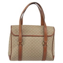 CELINE Macadam Canvas Hand Bag PVC Beige Gold Auth 197166-2
