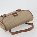 CELINE Macadam Canvas Hand Bag PVC Beige Gold Auth 197166-6