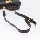 Salvatore Ferragamo Gancini Hand Bag Leather 2way Brown Gold Auth 197167-10