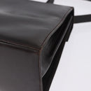 Salvatore Ferragamo Gancini Hand Bag Leather 2way Brown Gold Auth 197167-16