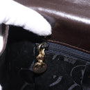 Salvatore Ferragamo Gancini Hand Bag Leather 2way Brown Gold Auth 197167-26