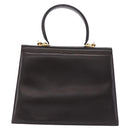 Salvatore Ferragamo Gancini Hand Bag Leather 2way Brown Gold Auth 197167-3