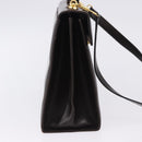 Salvatore Ferragamo Gancini Hand Bag Leather 2way Brown Gold Auth 197167-5