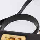 Salvatore Ferragamo Gancini Hand Bag Leather 2way Brown Gold Auth 197167-8