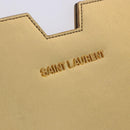 SAINT LAURENT iPad Case Leather Gold Auth 197169M-13