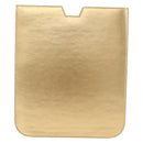 SAINT LAURENT iPad Case Leather Gold Auth 197169M-3