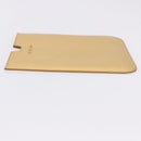 SAINT LAURENT iPad Case Leather Gold Auth 197169M-5