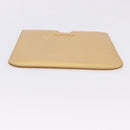SAINT LAURENT iPad Case Leather Gold Auth 197169M-7