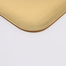 SAINT LAURENT iPad Case Leather Gold Auth 197169M-8
