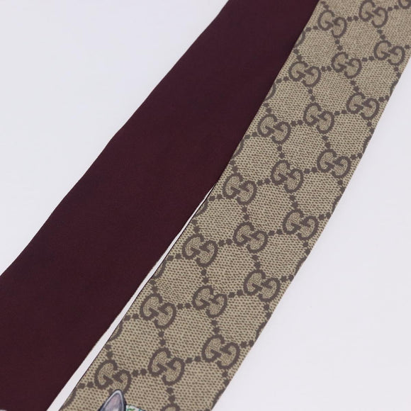 GUCCI GG Canvas Scarf Silk Higuchi Yuko Collaboration Beige Auth 197171M