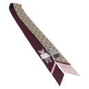 GUCCI GG Canvas Scarf Silk Higuchi Yuko Collaboration Beige Auth 197171M-2