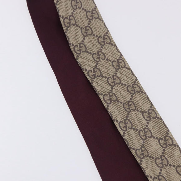 GUCCI GG Canvas Scarf Silk Higuchi Yuko Collaboration Beige Auth 197171M