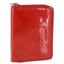 LOUIS VUITTON Monogram Vernis Bloom Wallet Rouge M91151 LV Auth 197172-1