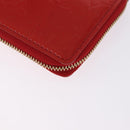 LOUIS VUITTON Monogram Vernis Bloom Wallet Rouge M91151 LV Auth 197172-16