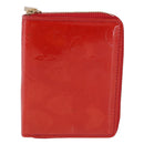 LOUIS VUITTON Monogram Vernis Bloom Wallet Rouge M91151 LV Auth 197172-13