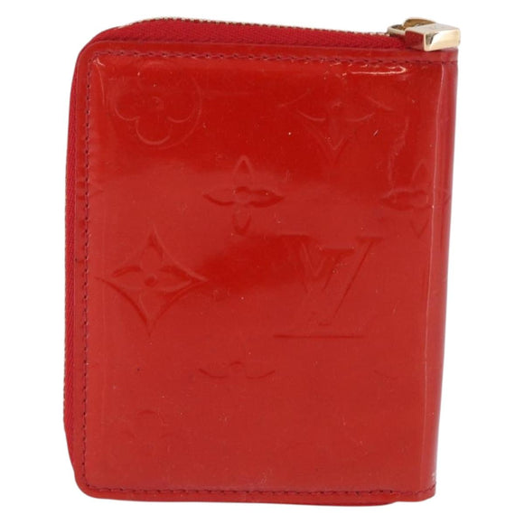 LOUIS VUITTON Monogram Vernis Bloom Wallet Rouge M91151 LV Auth 197172