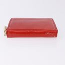 LOUIS VUITTON Monogram Vernis Bloom Wallet Rouge M91151 LV Auth 197172-4