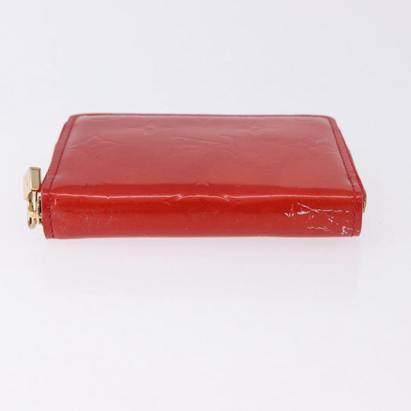 LOUIS VUITTON Monogram Vernis Bloom Wallet Rouge M91151 LV Auth 197172