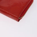 LOUIS VUITTON Monogram Vernis Bloom Wallet Rouge M91151 LV Auth 197172-14