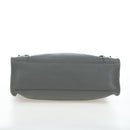 BALENCIAGA Classic Metallic Ege City Bag Leather 2way Gray 432831 Auth 197181SAM-11