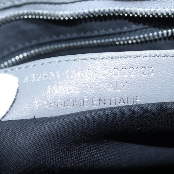 BALENCIAGA Classic Metallic Ege City Bag Leather 2way Gray 432831 Auth 197181SAM