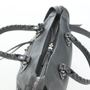 BALENCIAGA Classic Metallic Ege City Bag Leather 2way Gray 432831 Auth 197181SAM-6