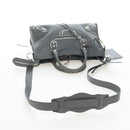 BALENCIAGA Classic Metallic Ege City Bag Leather 2way Gray 432831 Auth 197181SAM-9