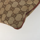 GUCCI GG Canvas Shoulder Bag Beige Silver 113013 Auth 197182-9