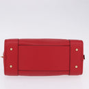 LOEWE Amazona 28 Hand Bag Leather Red Gold Auth 197185SAM-5