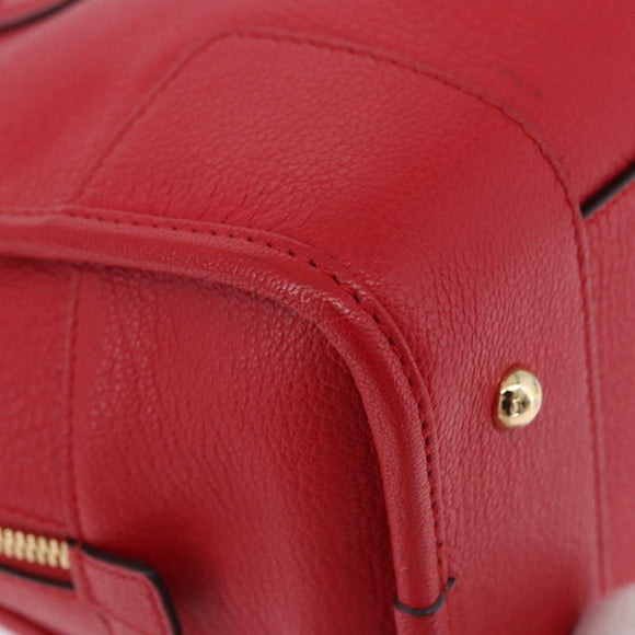 LOEWE Amazona 28 Hand Bag Leather Red Gold Auth 197185SAM