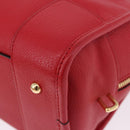 LOEWE Amazona 28 Hand Bag Leather Red Gold Auth 197185SAM-18