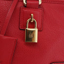 LOEWE Amazona 28 Hand Bag Leather Red Gold Auth 197185SAM-20