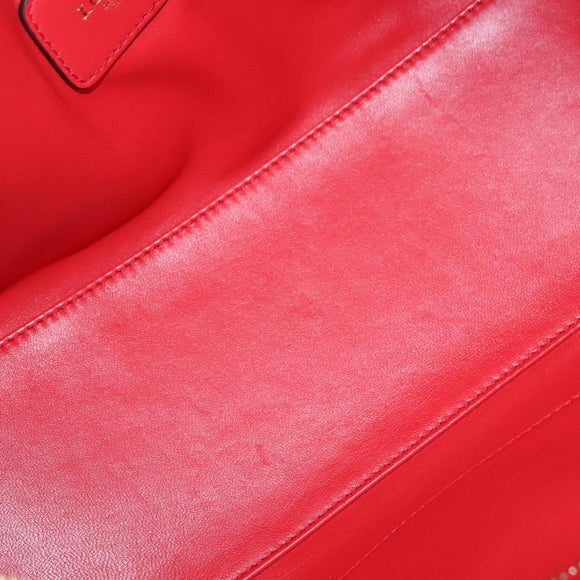 LOEWE Amazona 28 Hand Bag Leather Red Gold Auth 197185SAM