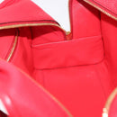 LOEWE Amazona 28 Hand Bag Leather Red Gold Auth 197185SAM-23